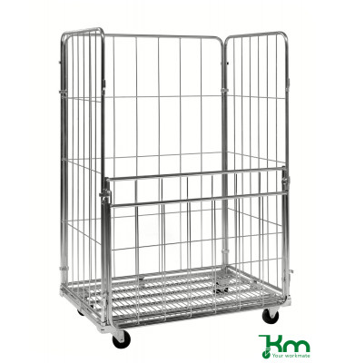 Rollcontainer verzinkt bis 400 kg 2 Lenk- und 2 Bockrollen 1200x800x1800mm KM120801804 Rollcontainer verzinkt bis 400 kg 2 Lenk- und 2 Bockrollen 1200x800x1800mm KM120801804