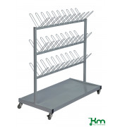 Trockenwagen grau bis 25 kg 4 Lenkrollen 2 davon mit Bremse 870x540x1200mm KM125264
