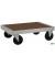 Plattformwagen Serie 100 KM130-3, 800x1200mm (BxL gesamt), bis 800kg belastbar, 2 Bockrollen, 2 Lenkrollen, silber