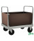 Plattformwagen Serie 100 KM135-2, 700x1000mm (BxL gesamt), bis 800kg belastbar, 2 Bockrollen, 2 Lenkrollen, silber