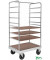 Plattformwagen Serie 100 KM138-3B, 800x1200mm (BxL gesamt), bis 800kg belastbar, 2 Bockrollen, 2 Lenkrollen, mit Bremse, silber
