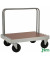 Plattformwagen Serie 100 KM139-2, 700x1000mm (BxL gesamt), bis 800kg belastbar, 2 Bockrollen, 2 Lenkrollen, silber
