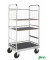 Plattformwagen Serie 100 KM140-2B, 700x1000mm (BxL gesamt), bis 800kg belastbar, 2 Bockrollen, 2 Lenkrollen, mit Bremse, silber