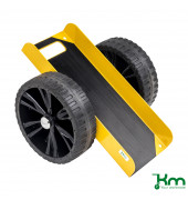 Scheibenwagen KM142650PL, Plattenwagen, 380x490x260mm (BxLxH), bis 200kg belastbar, pannensichere R&auml;der, gelb