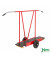 Plattenwagen rot bis 200 kg Vollgummiräder 250 mm 1707x540x1122mm KM142654-R
