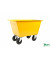 Müllsackständer gelb bis 400 kg 2 Bockrollen 2 Lenkrollen 1220x580x760mm KM143025