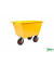 Müllsackständer gelb bis 400 kg 2 Bockrollen 2 Lenkrollen 1220x580x820mm KM143075