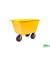 Müllsackständer gelb bis 400 kg 2 Bockrollen 2 Lenkrollen 1390x740x920mm KM143275