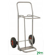 Müllsackständer KM144902, 600x600x900mm (BxLxH), bis 150kg belastbar, Luftbereift 260mm, grau