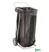 Müllsackständer KM144903, 470x580x940mm (BxLxH), bis 50kg belastbar, 2 Bockrollen, grau
