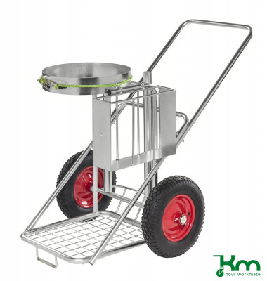 Müllsackständer verzinkt bis 150 kg 2 Bockrollen 1200x820x1000mm KM145760-EPF