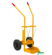 Karren KM145845, Gasflaschenwagen, 1080x530x550mm (BxLxH), bis 150kg belastbar, Vollgummiräder 250x60mm, gelb