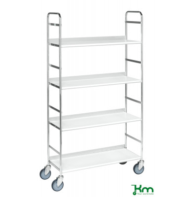 Bürowagen verzinkt bis 100 kg 4 Lenkrollen 790x290x1500mm KM151S4