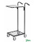 Bürowagen schwarz bis 35 kg 4 Lenkrollen 2 davon mit Bremse 660x385x1090mm KM153-HBS