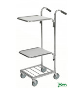 Bürowagen KM153-HH, Mini-Transportwagen, 2 Böden, 385x660x1090mm (BxLxH), bis 35kg belastbar, 4 Lenkrollen, verzinkt