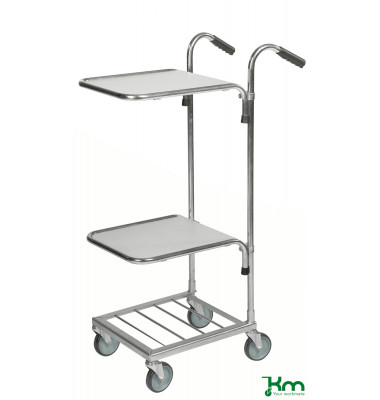 Bürowagen verzinkt bis 35 kg 4 Lenkrollen 660x385x1090mm KM153-HH