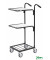 Bürowagen schwarz bis 35 kg 4 Lenkrollen 660x385x1090mm KM153-HHS