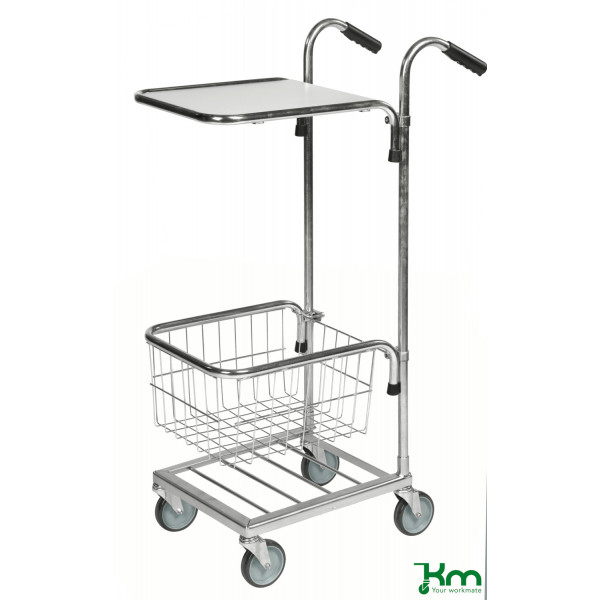7350050350192 - Bürowagen KM153-HT Mini-Transportwagen 385x660x1090mm (BxLxH) bis 35kg belastbar 4 Lenkrollen verzinkt 7350050350192 Kongam
