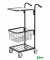 Bürowagen schwarz bis 35 kg 4 Lenkrollen 2 davon mit Bremse 660x385x1090mm KM153-HTBS