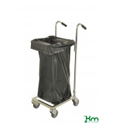 Müllsackständer KM153-SS, 385x660x1090mm (BxLxH), bis 35kg belastbar, 4 Lenkrollen, verzinkt