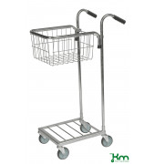 Bürowagen KM153-T, Mini-Transportwagen, 385x660x1090mm (BxLxH), bis 35kg belastbar, 4 Lenkrollen, verzinkt
