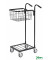 Bürowagen schwarz bis 35 kg 4 Lenkrollen 2 davon mit Bremse 660x385x1090mm KM153-TBS