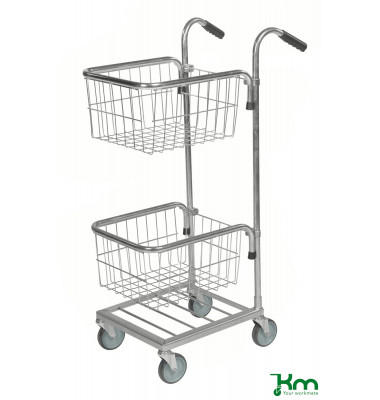 Bürowagen verzinkt bis 35 kg 4 Lenkrollen 660x385x1090mm KM153-TT Bürowagen verzinkt bis 35 kg 4 Lenkrollen 660x385x1090mm KM153-TT