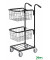 Bürowagen schwarz bis 35 kg 4 Lenkrollen 660x385x1090mm KM153-TTS