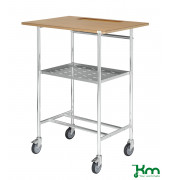 Bürowagen KM155-1, Rollpult, 570x800x1055mm (BxLxH), bis 150kg belastbar, 4 Lenkrollen, 2 davon mit Bremse, verzinkt
