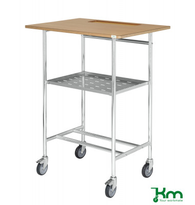 Bürowagen verzinkt bis 150 kg 4 Lenkrollen 2 davon mit Bremse 800x570x1055mm KM155-1