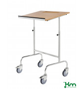 Bürowagen KM155, Rollpult, 800x570x1300mm (BxLxH), bis 150kg belastbar, 4 Lenkrollen, 2 davon mit Bremse, verzinkt