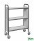 Bürowagen dunkelgrau bis 150 kg 4 Lenkrollen 2 davon mit Bremse 780x345x1115mm KM158-DG