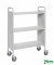 Bürowagen hellgrau bis 150 kg 4 Lenkrollen 2 davon mit Bremse 780x345x1115mm KM158-LG