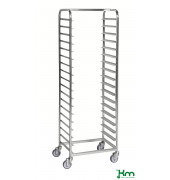 Tablettwagen verzinkt bis 150 kg 4 Lenkrollen 2 davon mit Bremse 600x440x1880mm KM160B
