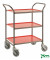 Tablettwagen anthrazit grau bis 150 kg 4 Lenkrollen 2 davon mit Bremse 770x495x960mm KM1620-AR