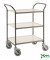 Tablettwagen anthrazit grau bis 150 kg 4 Lenkrollen 2 davon mit Bremse 770x495x960mm KM1620-AV