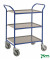 Tablettwagen blau bis 150 kg 4 Lenkrollen 2 davon mit Bremse 770x495x960mm KM1620-BA