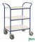 Tablettwagen blau bis 150 kg 4 Lenkrollen 2 davon mit Bremse 770x495x960mm KM1620-BV
