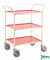 Tablettwagen weiß bis 150 kg 4 Lenkrollen 2 davon mit Bremse 770x495x960mm KM1620-VR