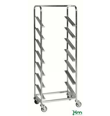 Roll- und Kistenwagen verzinkt bis 150 kg 4 Lenkrollen 2 davon mit Bremse 660x410x1850mm KM166B