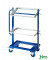 Roll- und Kistenwagen blau bis 150 kg 2 Bockrollen 2 Lenkrollen mit Bremse 800x415x1100mm KM167-3E