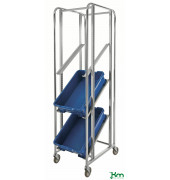 ESD-Wagen verzinkt bis 150 kg 4 Lenkrollen 470x858x1880mm KM167-ESD