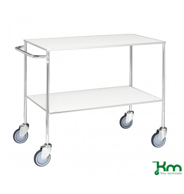 Tischwagen weiß bis 150 kg 4 Lenkrollen 2 davon mit Bremse 1000x580x850mm KM170-6B Tischwagen weiß bis 150 kg 4 Lenkrollen 2 davon mit Bremse 1000x580x850mm KM170-6B
