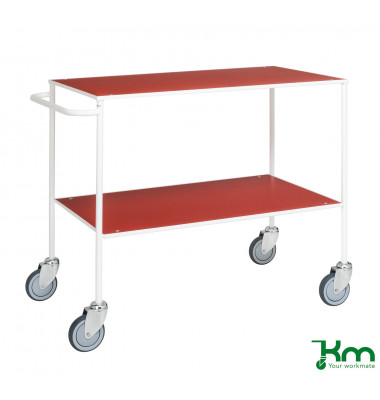 Tischwagen rot bis 150 kg 4 Lenkrollen 1000x580x850mm KM171-1 Tischwagen rot bis 150 kg 4 Lenkrollen 1000x580x850mm KM171-1