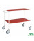 Tischwagen rot bis 150 kg 4 Lenkrollen 1000x580x850mm KM171-1