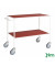 Tischwagen rot bis 150 kg 4 Lenkrollen 2 davon mit Bremse 1000x580x850mm KM171-1B