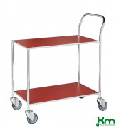 Tischwagen KM172-1, Kleiner Tischwagen, vollständig geschweißt, 2 Böden, 430x840x970mm (BxLxH), bis 150kg belastbar, 4 Lenkro