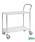 Tischwagen weiß bis 150 kg 4 Lenkrollen 2 davon mit Bremse 840x430x970mm KM172-6B