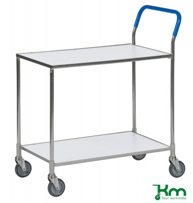 Tischwagen weiß bis 150 kg 4 Lenkrollen 2 davon mit Bremse 850x435x950mm KM1720-6B Tischwagen weiß bis 150 kg 4 Lenkrollen 2 davon mit Bremse 850x435x950mm KM1720-6B