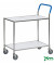 Tischwagen weiß bis 150 kg 4 Lenkrollen 2 davon mit Bremse 850x435x950mm KM1720-6B
